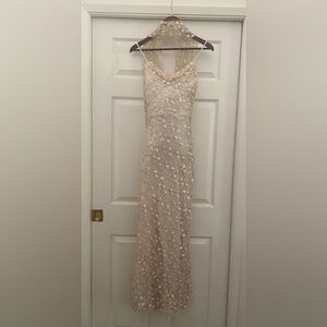 Sue Wong Nocturne designer Dress with scarf